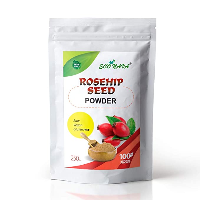 Rosehip Seed Powder Gluten Free Flour 250g | ECO NAVA Brand | Immune Booster. Add to Herbal Teas, Jam, Jelly, Syrup, Beverages, Pies, Bread, Wine, Marmalade and Baking recipes - 726481899031