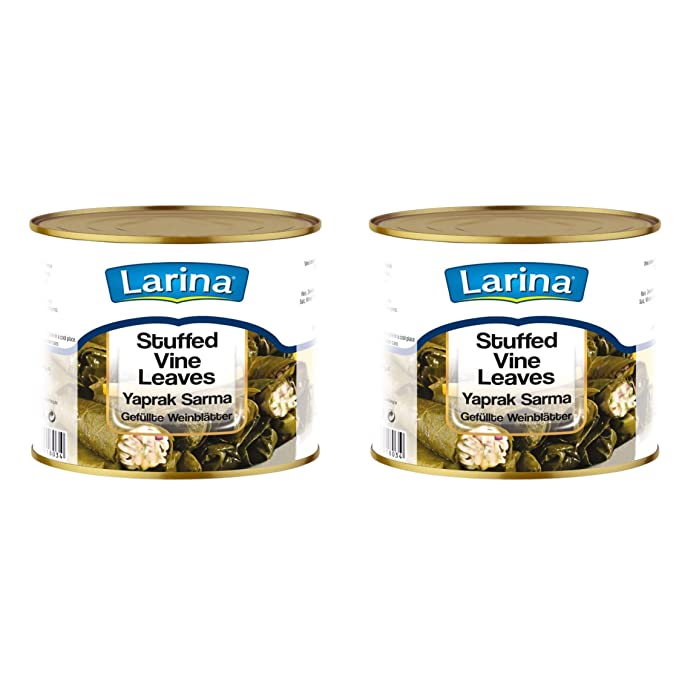  Larina 2kg SVL Larina Stuffed Grape Leaves with Rice (Dolmades), 4.4Lb (2 kg) - 60 pieces | Premium, Large (70 oz), Ready to Eat Vegan Rolls, Super Tasty (2 Pack)  - 726667834603