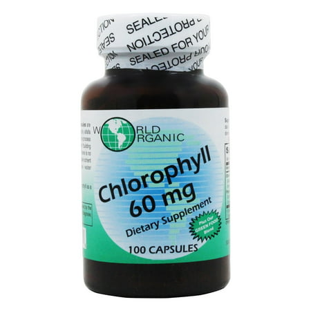 World Organics Mega Chlorophyll 60 mg 100 Ct - 726899590476