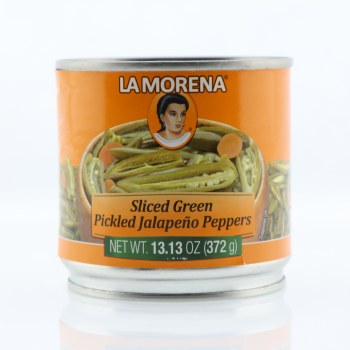 La morena, sliced green pickled jalapeno peppers - 0727452000326