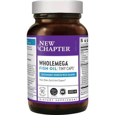 New Chapter - Wholemega 100% Wild Alaskan Salmon Omega-Rich Fish Oil For Heart Health 500 mg. - 90 Softgels - 727783050052