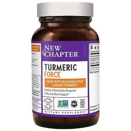 Turmeric Curcumin Supplement, New Chapter Turmeric Supplement, One Daily, Joint Pain Relief + Supercritical Organic Turmeric, Black Pepper Not Needed, Non-GMO, Gluten Free – 120 Count (4 Month Supply) (B00N1YTJRC) - 727783900456