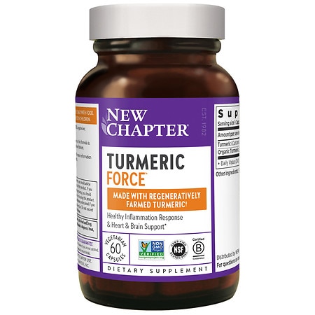 Turmeric Curcumin Supplement, New Chapter Turmeric Supplement, One Daily, Joint Pain Relief + Supercritical Organic Turmeric, Black Pepper Not Needed, Non-GMO, Gluten Free – 60 Count (2 Month Supply) (B00N1YY3R8) - 727783900463