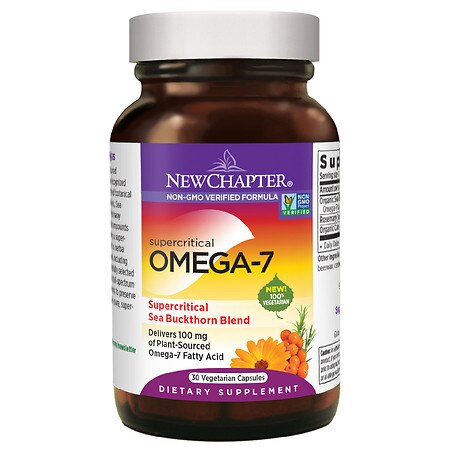 New Chapter Supercritical Omega 7 with Sea Buckthorn + Plant Sourced Fatty Acids + Omega 7 + Non-GMO Ingredients - 30 Vegetarian Capsule (B01JAAVDU6) - 727783900975