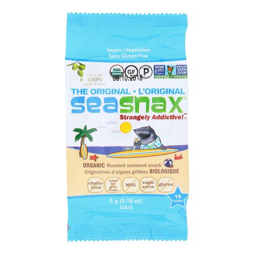 SEA SNAX: Seaweed Snack Grab and Go Olive Oil Organic, 0.18 oz - 0728028023183