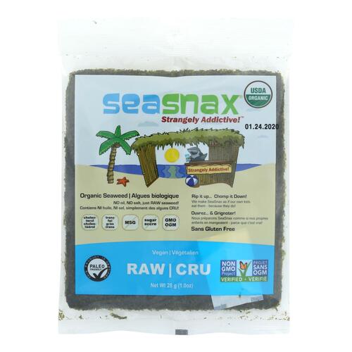 SEA SNAX: Organic Raw Nori, 1 oz - 0728028023237