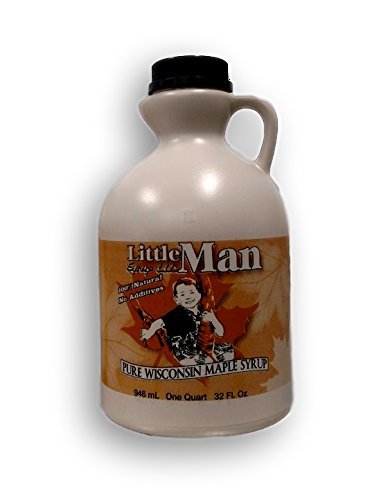  Little Man Syrup 100% Pure Wisconsin Maple Syrup Grade A Medium Amber Quart (32oz)  - 728028354218