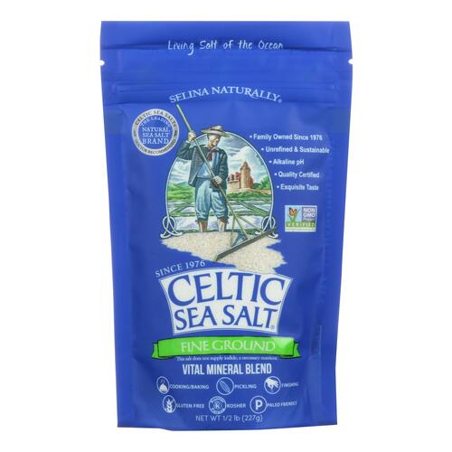 CELTIC: Sea Salt Fine Ground, 8 oz - 0728060105007