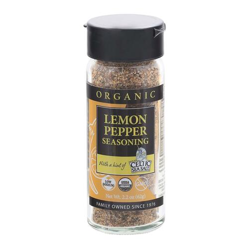 CELTIC: Organic Lemon Pepper Sea Salt, 1.8 oz - 0728060609000