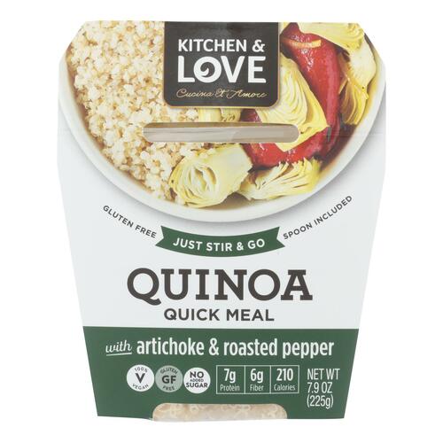 CUCINA & AMORE: Quinoa Meal Artichokes & Roasted Peppers, 7.9 oz - 0728119400008