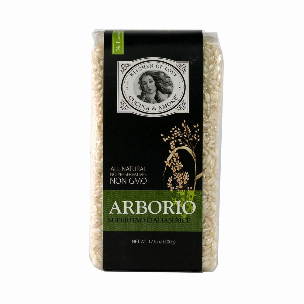 CUCINA & AMORE: Arborio Rice Grains, 17.6 oz - 0728119430050