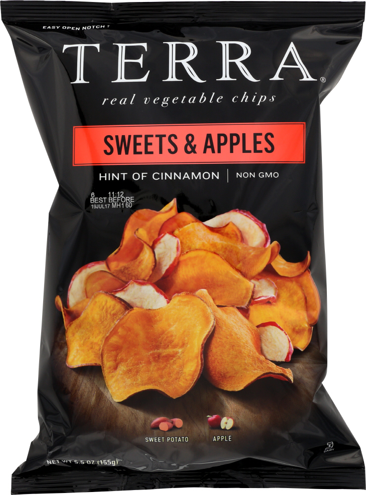 Sweets & Apples Hint Of Cinnamon, Sweet Potato, Apple Real Vegetable Chips, Sweets & Apples - 728229014690