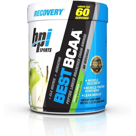 BPI Sports Best Bcaa - BCAA Powder - branched Chain Amino Acids - Muscle Recovery - Muscle Protein Synthesis - Lean Muscle - Improved Performance – Hydration – Green Fusion - 60 Servings - 1.32 Lb - 729555669141