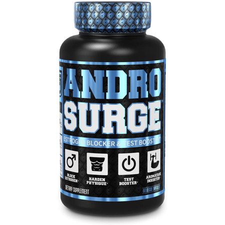 ANDROSURGE Estrogen Blocker for Men - Natural Anti-Estrogen, Testosterone Booster & Aromatase Inhibitor Supplement - Boost Muscle Growth & Fat Loss - DIM & 6 More Powerful Ingredients, 60 Veggie Pills - 729555671397