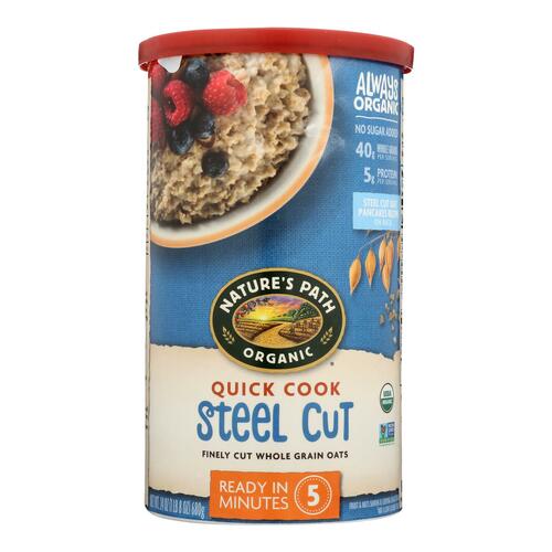 NATURES PATH: Oatmeal Steel Cut Quick Cook Organic, 24 oz - 0729906119912