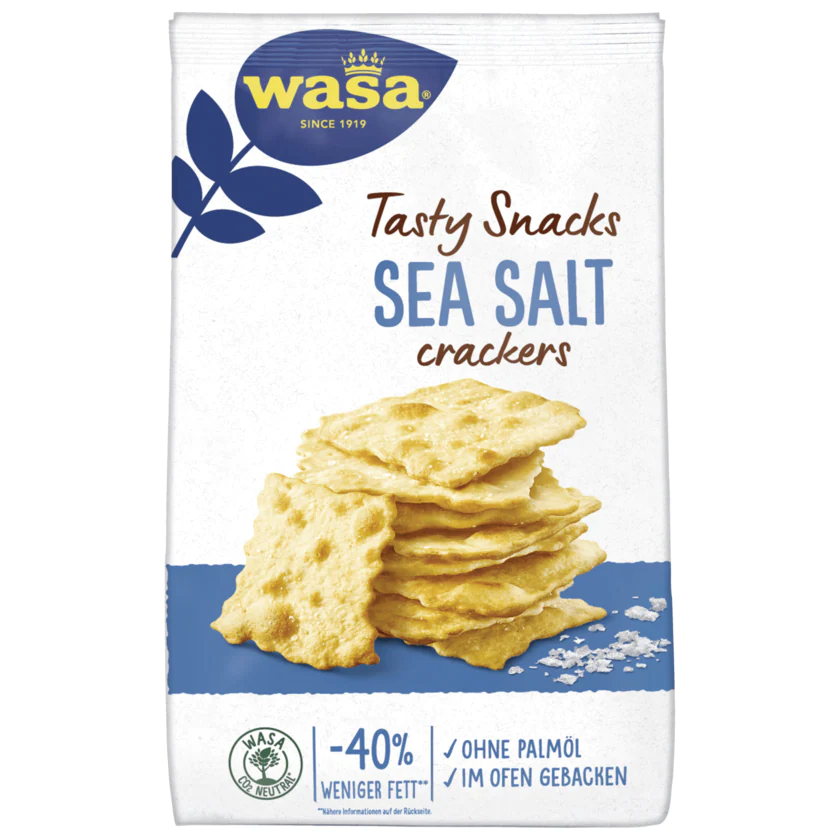 Wasa Delicate Crackers Sea Salt 180 g - 7300400129206