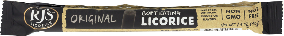 RJ’S LICORICE: Soft Eating Licorice Original Log, 1.4 oz - 0730982000094