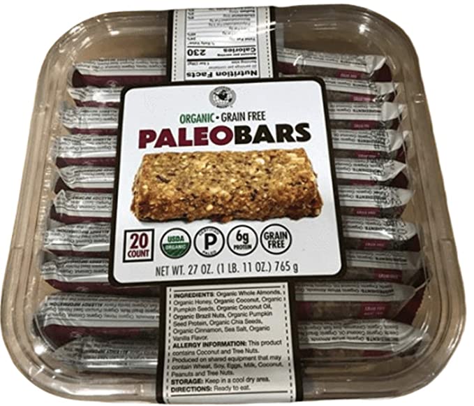  Organic Grain Free PALEO BARS (20 Bars)  - 731216105028