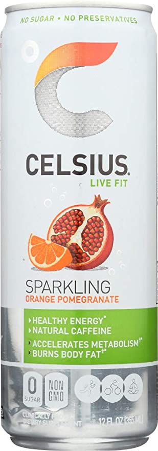 Celsius (NOT A CASE) Beverage Sparkling Orange Pomegranate - 852481007104