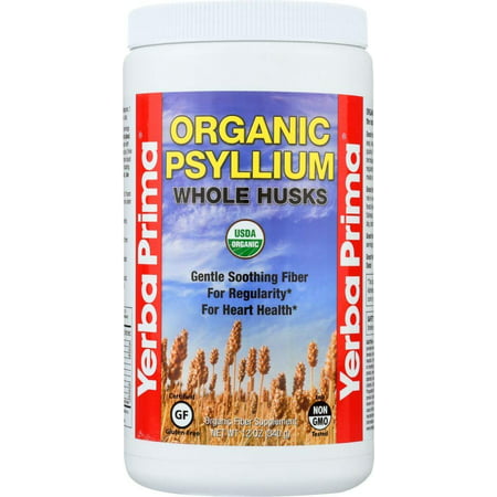 Yerba Prima Organic Psyllium Whole Husks Gentle Soothing Fiber Non GMO 12oz - 731338982972