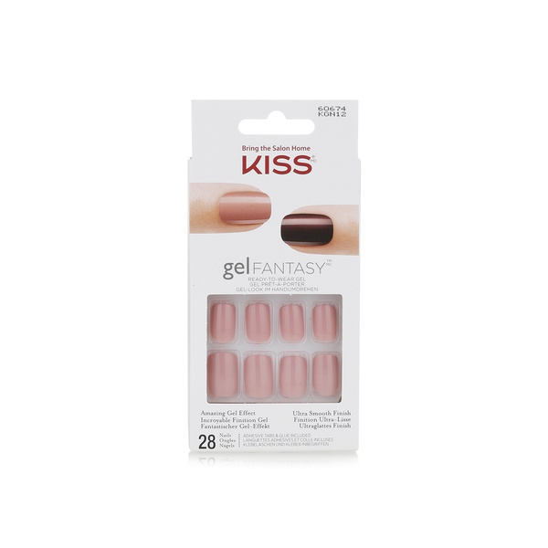 Kiss Gel Fantasy short length pink press on nails - Waitrose UAE & Partners - 731509606744