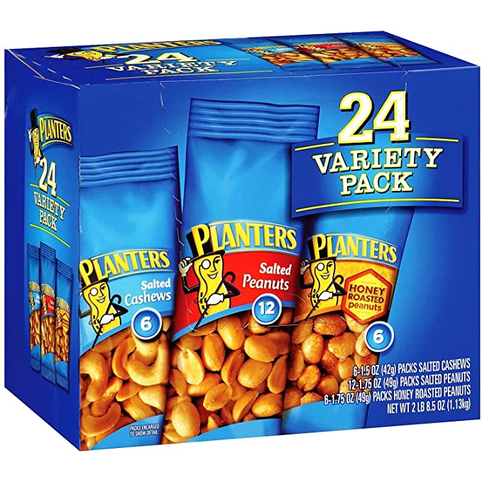  Planters Nut Variety Pack. 24 ct.  - 689139217116