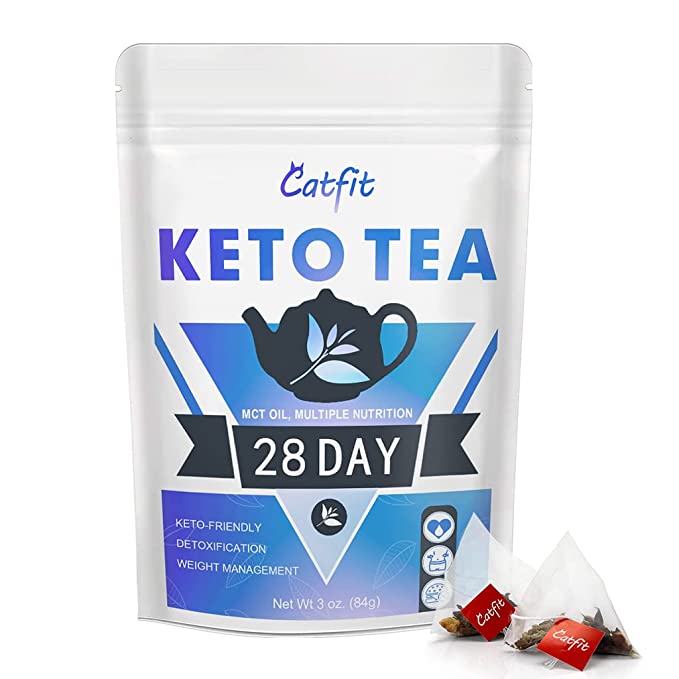  Keto Detox Tea for Weight Loss, Belly Fat and Colon Cleanse - Organic Herbal Skinny Tea, Natural Diet Slim Tea with MCT Oil - Fat Burners for Women and Men - 28 Day  - 731946817765