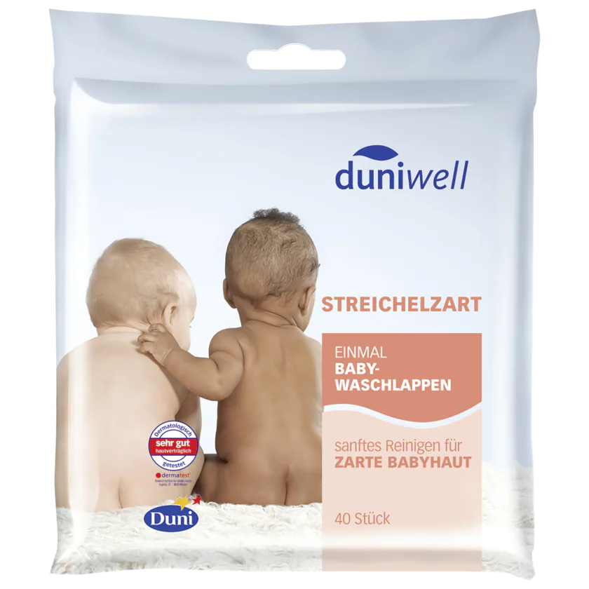 Duniwell Einmal Baby-Waschlappen 40 Stück - 7321011643721