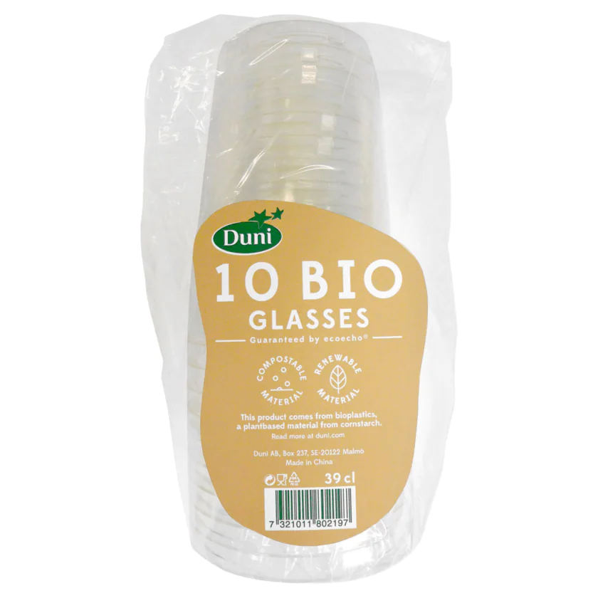 Duni Bio Gläser 39cl 10 Stück - 7321011802197