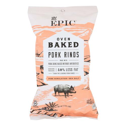 EPIC: Pork Rinds Baked Himalayan Pink, 2.5 oz - 0732153102064