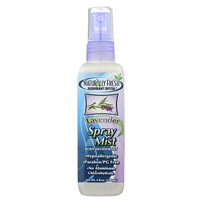 NATRLY FRESH DEODORANT CRYSTAL SPO Deodorant Body Spray Lavender, 4 FZ - 190283016499