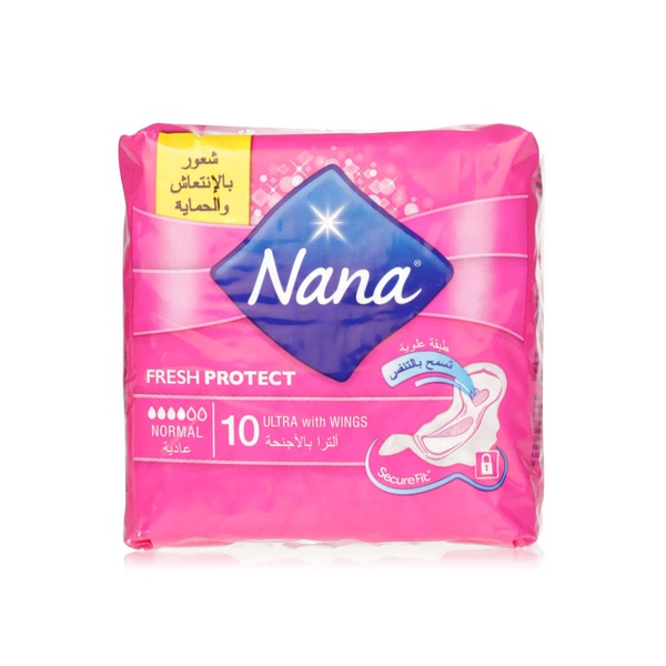 Nana ultra thin panty liners with wings x10 - Waitrose UAE & Partners - 7322540080032