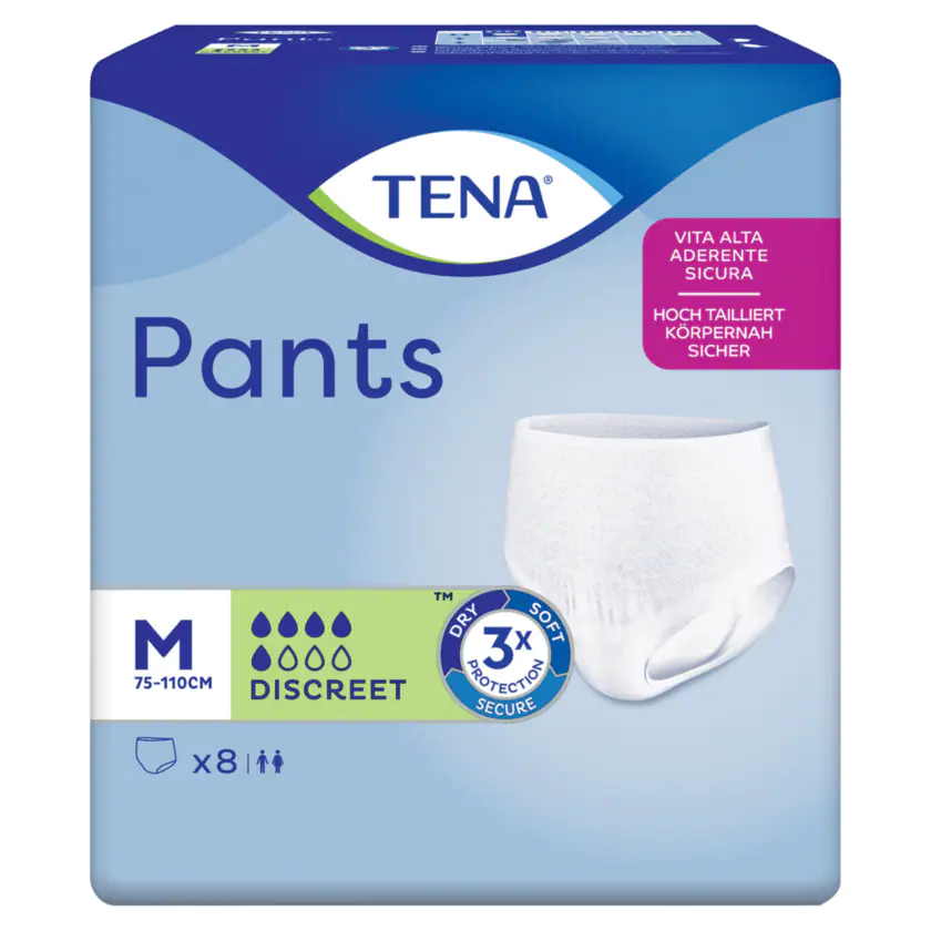 Tena Pants Discreet Medium 8 Stück - 7322540081206