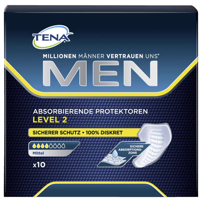 Tena Men Einlagen Level 2 10 Stück - 7322540770179