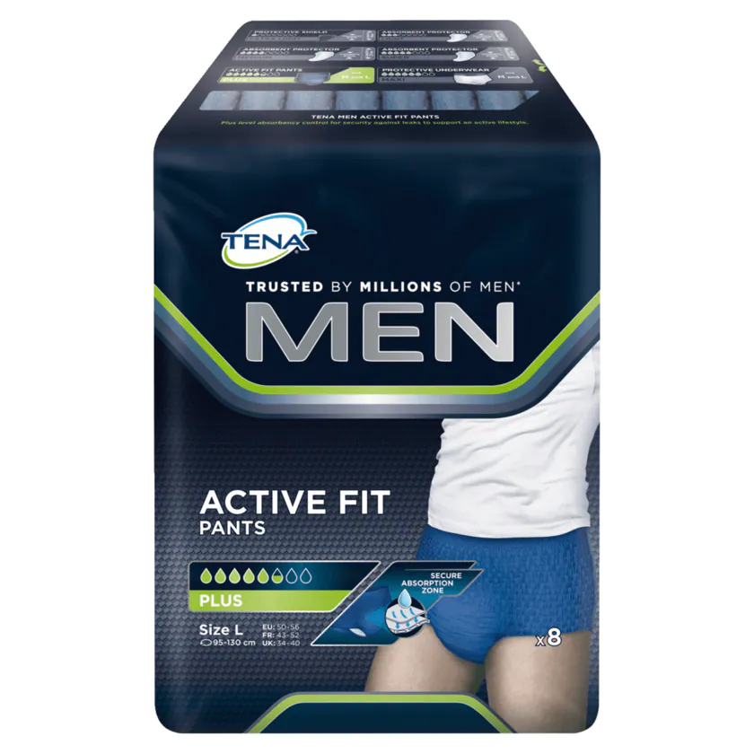 Tena Men Pants Active Fit Plus Large 8 Stück - 7322540887648