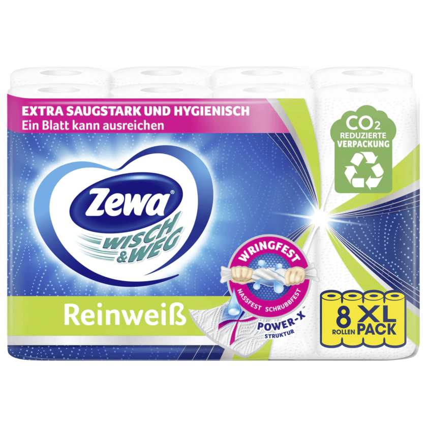 Zewa Wisch & Weg Reinweiß 8x45 Blatt - 7322540973044