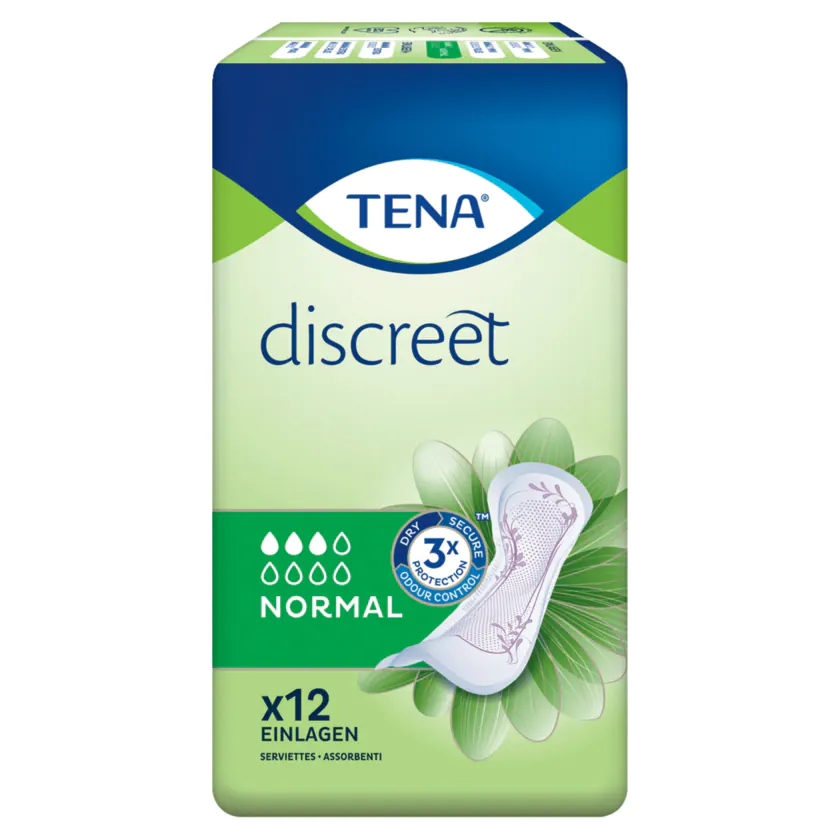 Tena Discreet Einlagen Normal 12 Stück - 7322541085739