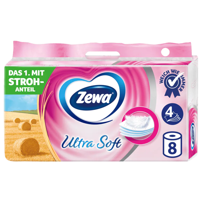 Zewa Ultra Soft Toilettenpapier 4-lagig 8x150 Blatt - 7322541459691