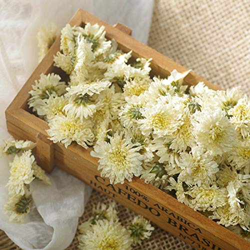  Organic Premium HuangShan White Tribute White Chrysanthemum Tea Herbal Flower Tea Loose Leaf 500g  - 732489241659
