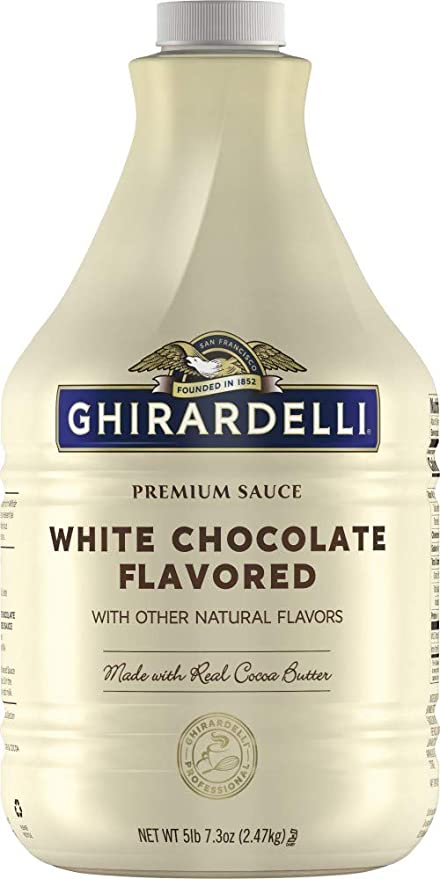  Ghirardelli Premium Sauce White Chocolate Flavored with other natural flavors, 87.3 Ounce Bottle  - 732976283582