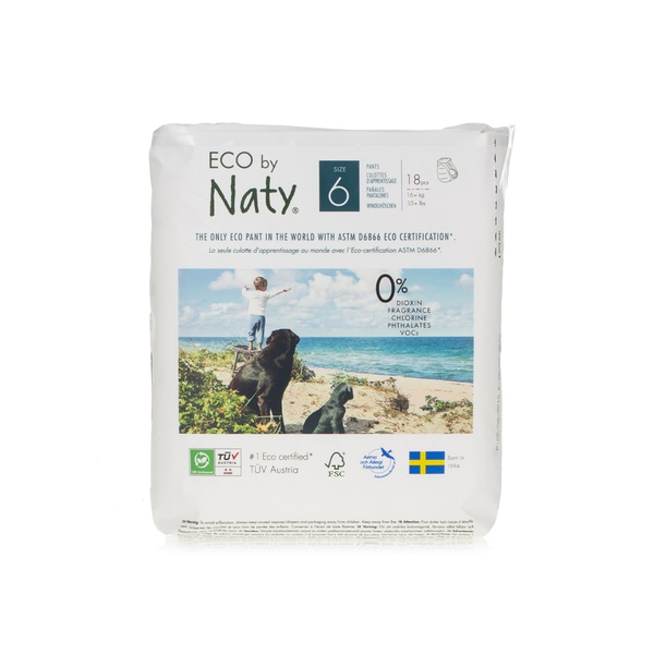 Eco by Naty nappy pants size 6 x18 - Waitrose UAE & Partners - 7330933031332