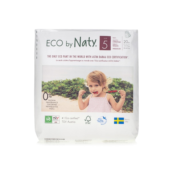 Eco by Naty nappy pants size 5 x20 - Waitrose UAE & Partners - 7330933031349