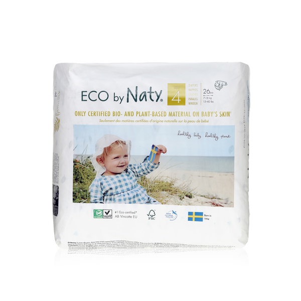 Eco by Naty nappies size 4 x26 - Waitrose UAE & Partners - 7330933178389