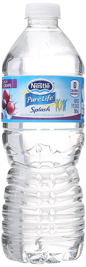  Nestle Pure Life Splash Drink, Acai Grape , 16.9 Fluid Ounce (Pack of 8)  - 733520628873
