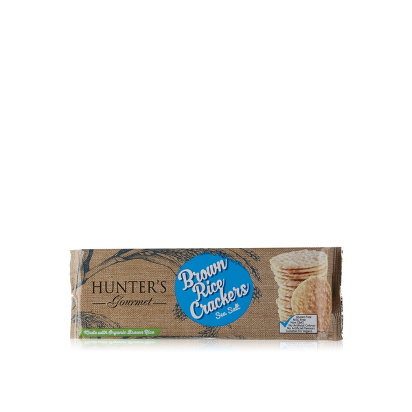 Hunter's Gourmet brown rice crackers with sea salt 100g - Waitrose UAE & Partners - 733603093789