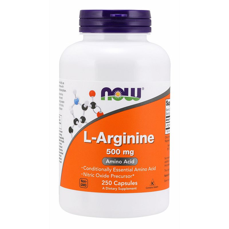 NOW Supplements, L-Arginine 500 mg, Nitric Oxide Precursor*, Amino Acid, 250 Veg Capsules (B0013OVX58) - 733739000316