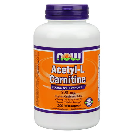 NOW Foods Acetyl L-Carn 500Mg 200 Vegetable Capsules - 733739000842