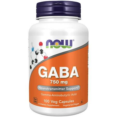 Now GABA 750 MILLIGRAMS 100 Veg Capsules - 733739000897