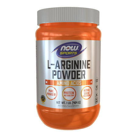 NOW Sports Nutrition L-Arginine Powder Nitric Oxide Precursor Amino Acids 1-Pound - 733739002105
