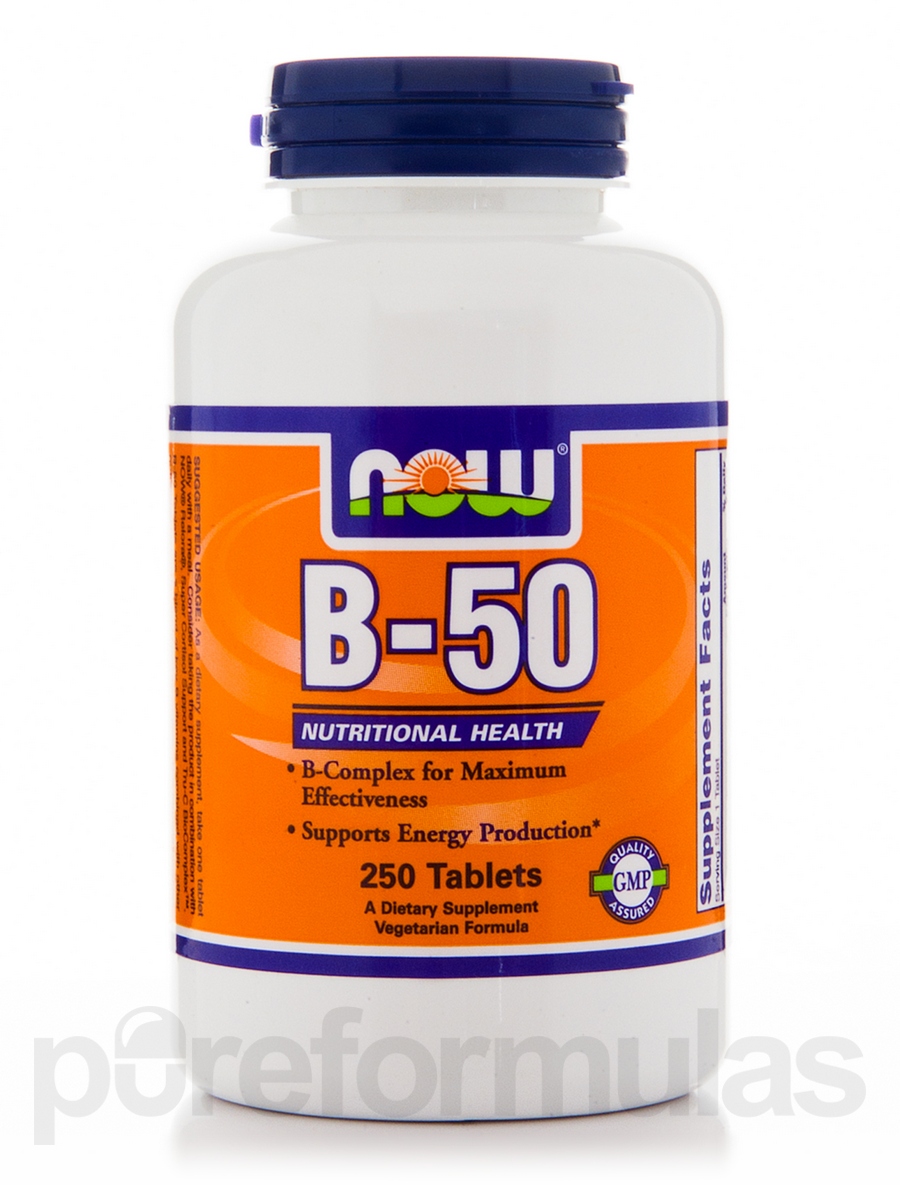 Now Foods B-50, 250 Tablets - 733739004284